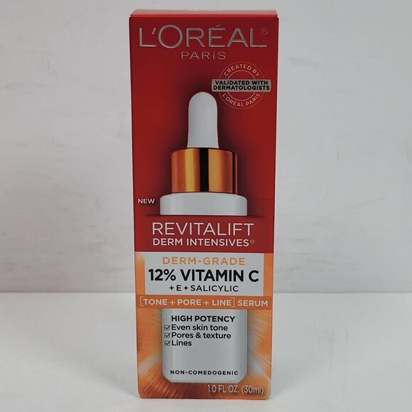 LOréal Paris Revitalift Derm Intensives 12% Vitamin C + E + Salicylic 30ml NIB - Picture 1 of 5